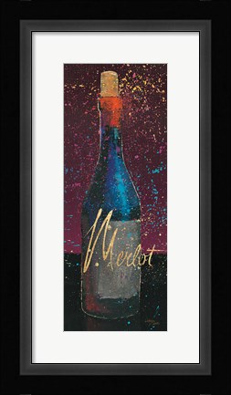 Framed Wine Splash Dark IV Print