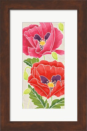 Framed Sunshine Poppies Panel II Print