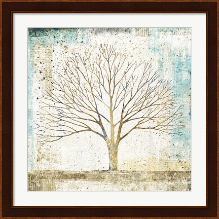 Framed Solitary Tree Collage Print