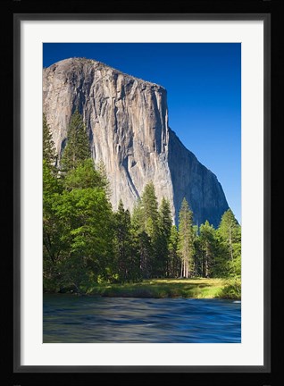 Framed El Capitan and Merced River Yosemite NP, CA Print