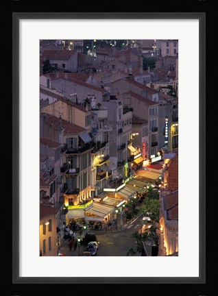 Framed Overview of Rue Faure, Cannes, France Print