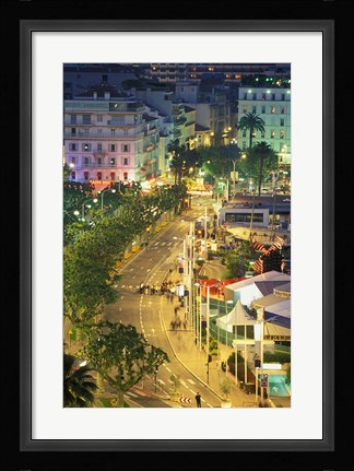Framed Overview of La Pantiero, Cannes, France Print