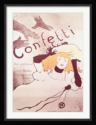 Framed Confetti, 1893 Print