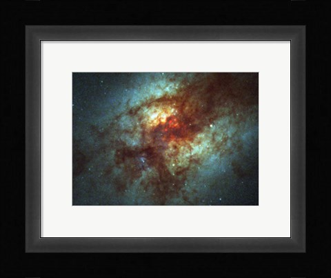 Framed Super Star Clusters in Dust-Enshrouded Galaxy Print