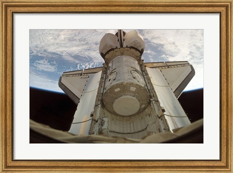 Framed Harmony Node in Space Shuttle Discovery&#39;s Cargo Bay Print