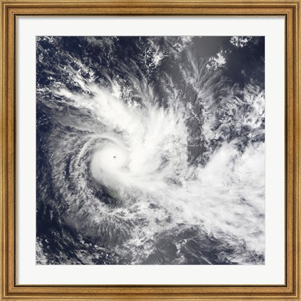 Framed Tropical Cyclone Daman over the South Pacific Ocean Print