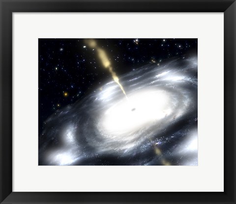 Framed Rare Galaxy that is Extremely Dusty, and Produces Radio Jets Print