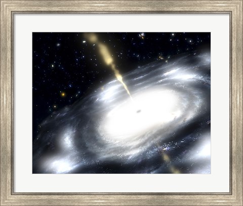Framed Rare Galaxy that is Extremely Dusty, and Produces Radio Jets Print
