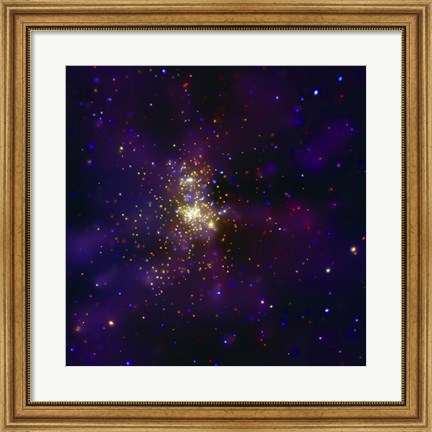 Framed Westerlund 2, a Young Star Cluster Print
