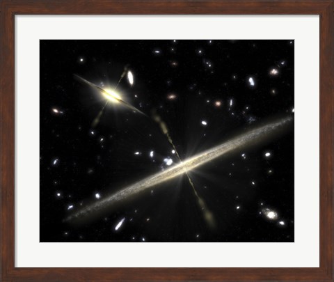 Framed Two Types of Spiral Galaxies that Populate our Universe Print