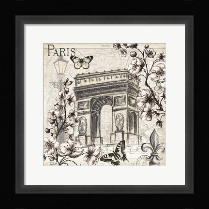 Framed Paris in Bloom II Print