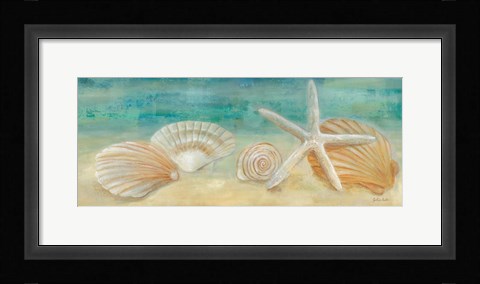Framed Horizon Shells Panel I Print