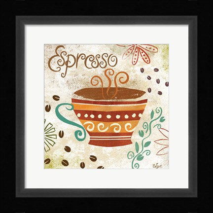 Framed Colorful Coffee III Print