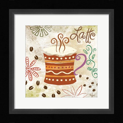 Framed Colorful Coffee IV Print