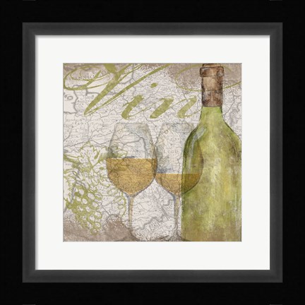 Framed Vino and Vin II Print