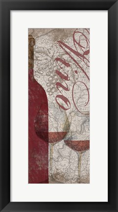 Framed Vino and Vin Panel I Print