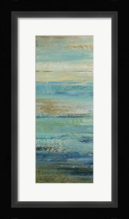 Framed Blue Indigo Panel I Print