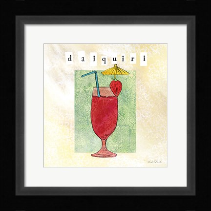 Framed Tropical Cocktails I Print