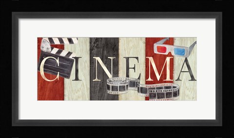Framed Movie Cinema Signs II Print
