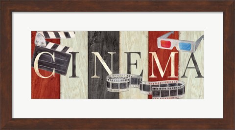 Framed Movie Cinema Signs II Print