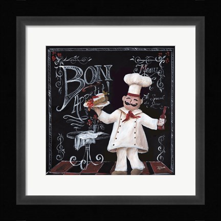 Framed Chalkboard Chefs II Print
