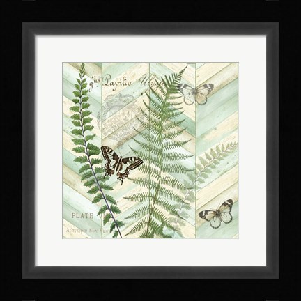 Framed Chevron Botanical II Print