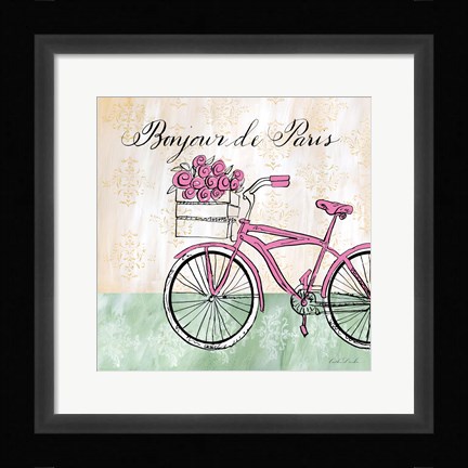 Framed Bonjour de Paris II Print