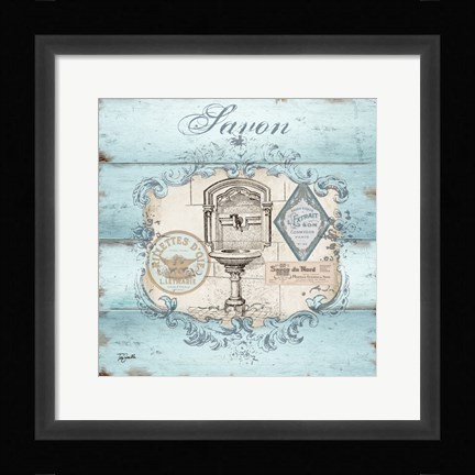Framed Rustic French Bath I Print