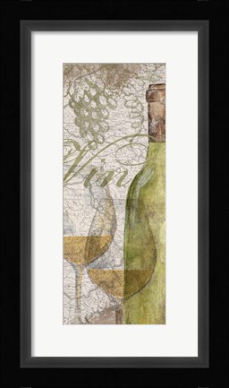 Framed Vino and Vin Panel II Print