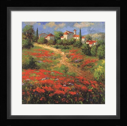 Framed Country Village II Print