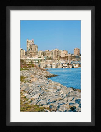Framed Waterfront, Vancouver, British Columbia, Canada Print