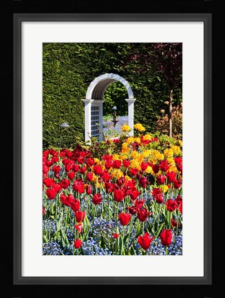 Framed Hately Gardens, Victoria, British Columbia Print