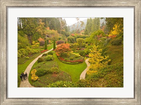Framed Sunken Garden, Butchart Gardens, Victoria, BC Print