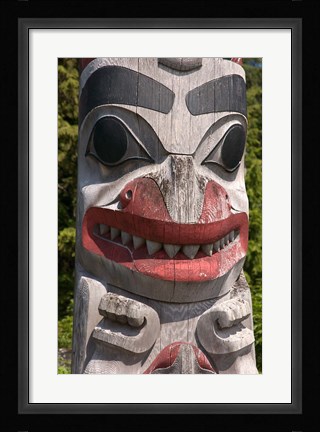 Framed Totem Pole, Queen Charlotte Islands, Canada Print