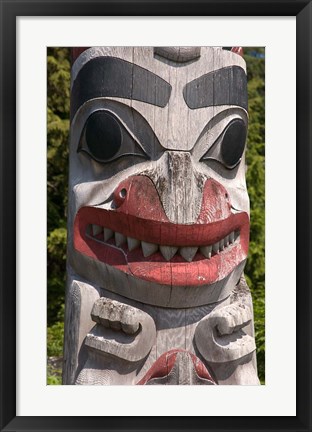 Framed Totem Pole, Queen Charlotte Islands, Canada Print