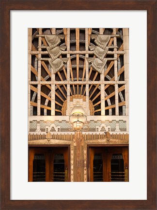 Framed Detail of the Marine Building, Vancouver, British Columbia, Canada Print
