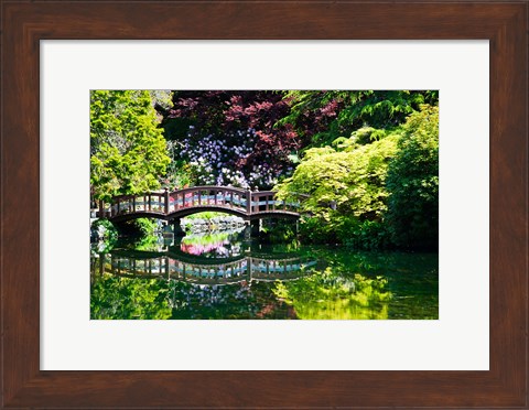 Framed British Columbia, Vancouver, Hately Gardens bridge Print