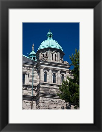 Framed British Columbia, Victoria, Close Up of Parliament Building Print