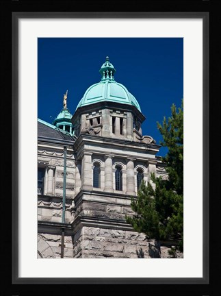 Framed British Columbia, Victoria, Close Up of Parliament Building Print