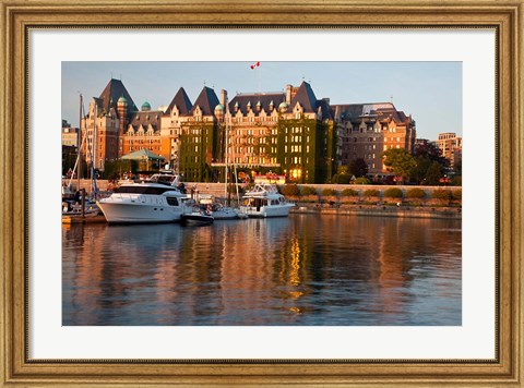 Framed British Columbia, Victoria, Empress Hotel, Harbor Print