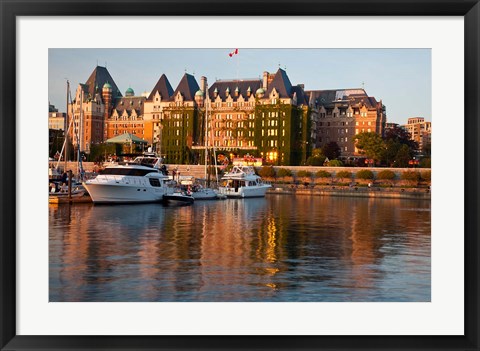 Framed British Columbia, Victoria, Empress Hotel, Harbor Print