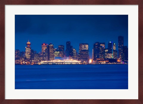 Framed City view form North Vancouver, British Columbia, Canada Print