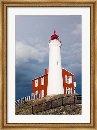 Framed Fisgard Lighthouse, Victoria, Vancouver Island, British Columbia, Canada Print
