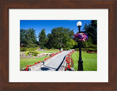Framed Gardens at Governor&#39;s House Victoria, British Columbia, Canada Print