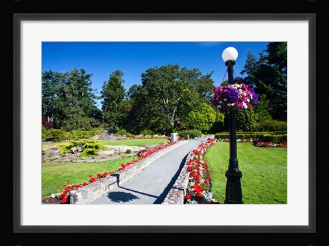 Framed Gardens at Governor's House Victoria, British Columbia, Canada Print