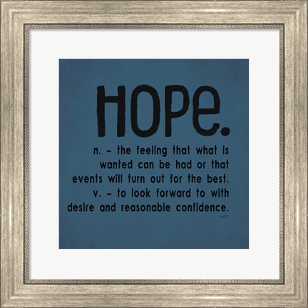 Framed Definitions-Hope III Print