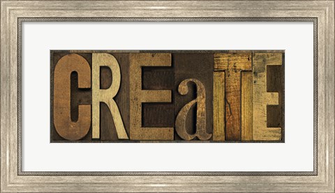 Framed Printers Block Sentiment Panel II - Create Print