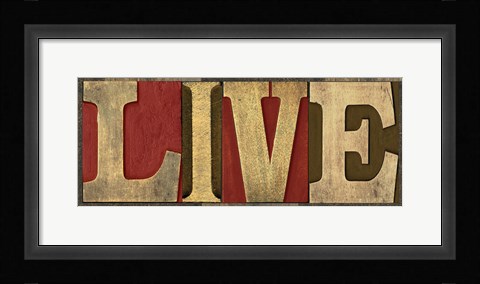 Framed Printers Block Sentiment Spice III - Live Print