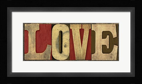 Framed Printers Block Sentiment Spice V - Love Print