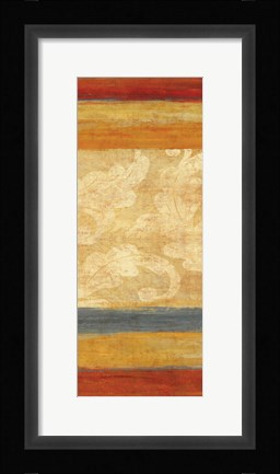 Framed Tapestry Stripe Panel I Print